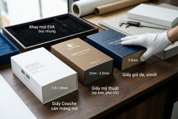 Chất liệu hộp carton lạnh sang trọng