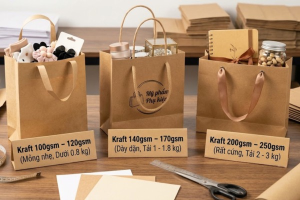 Định lượng khi in túi giấy kraft A5