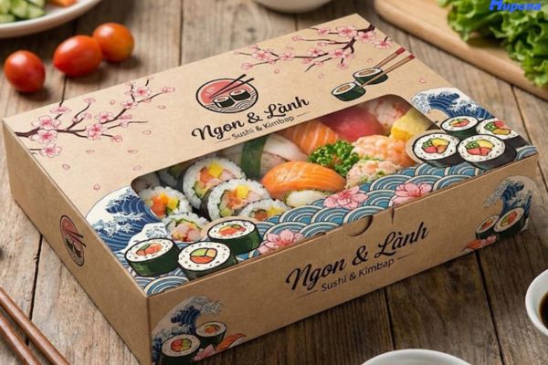 In hộp giấy đựng cơm theo yêu cầu