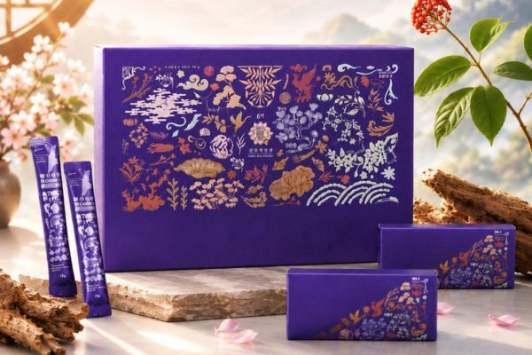 In hộp giấy màu tím đẹp, chất lượng