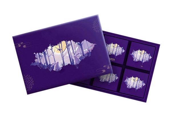 In hộp giấy màu tím đẹp, chất lượng