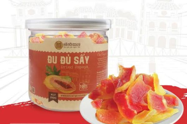 In tem đu đủ sấy giá rẻ, thiết kế theo yêu cầu