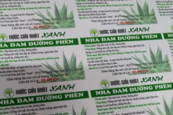 In tem nhãn bột nha đam theo yêu cầu