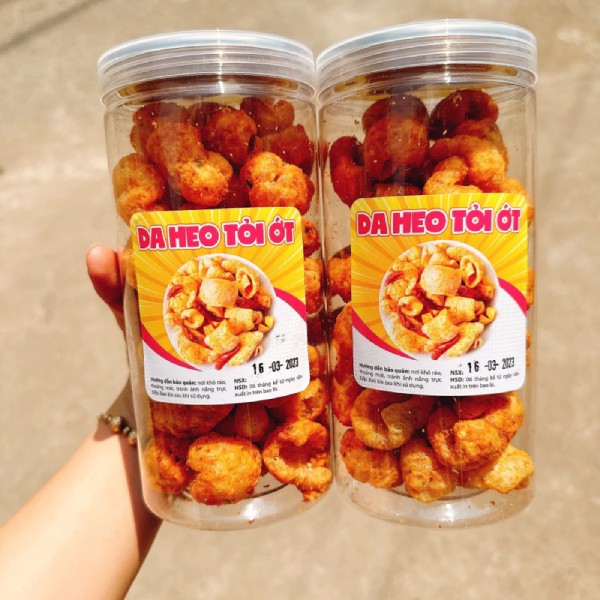 In Hoa Long nhận in tem nhãn da heo cháy tỏi theo yêu cầu