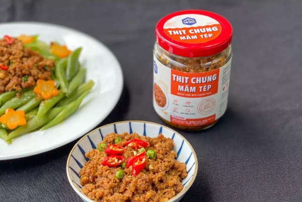 In Hoa Long nhận thiết kế và In tem nhãn thịt chưng mắm tép cao cấp