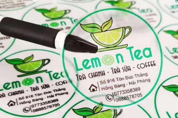 Mẫu tem nhãn trà chanh giá rẻ, chất lượng cao