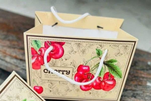 In túi giấy đựng cherry theo yêu cầu