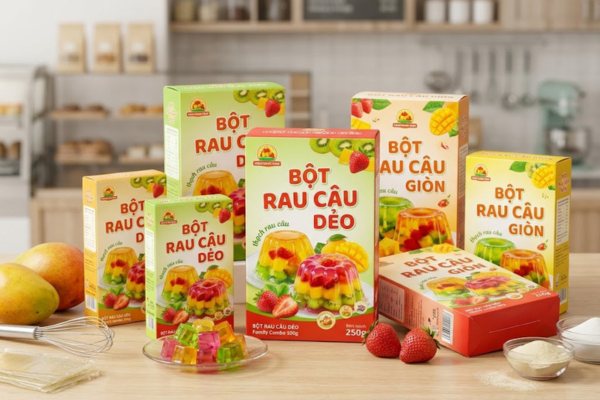 Kho mẫu in hộp bột rau câu đẹp mắt, kích thích vị giác