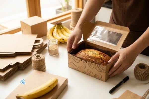 Mẫu hộp giấy đựng bánh chuối vừa vặn