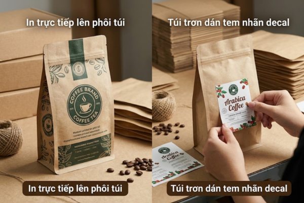 Kinh nghiệm in túi giấy kraft đựng cà phê
