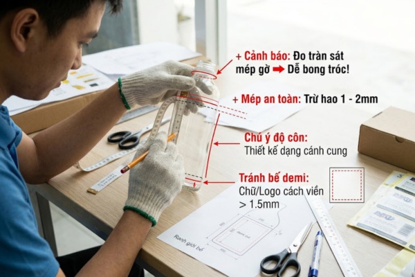 Lưu ý khi đo kích thước tem nhãn