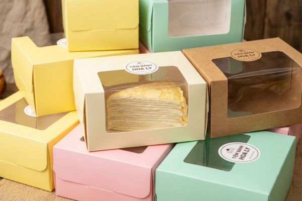 Mẫu in hộp giấy đựng bánh crepe thu hút