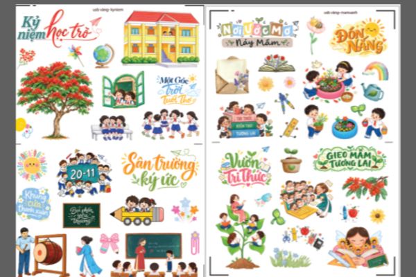 Mẫu sticker 20-11 theo yêu cầu