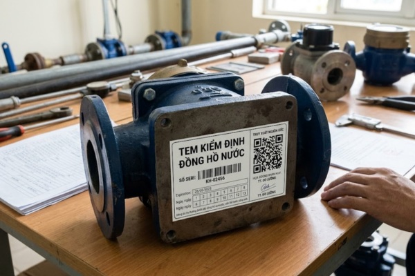 Mẫu tem kiểm định đồng hồ nước độ bám dính cao