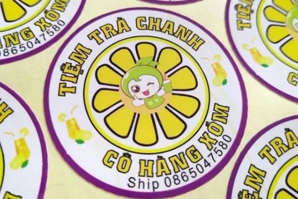 Mẫu tem nhãn trà chanh giá rẻ, chất lượng cao