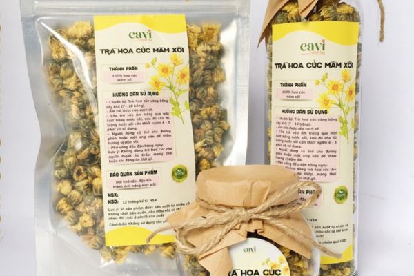 In tem trà hoa cúc giá rẻ, mẫu đẹp