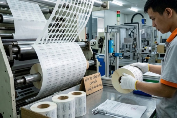 Kiểm soát chất lượng in tem vỡ cuộn hình elip