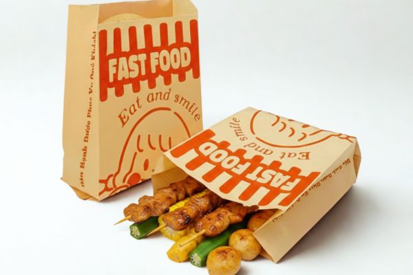 In túi giấy fast food giá rẻ, thiết kế đẹp