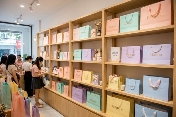 Mẫu túi giấy màu pastel đẹp mắt