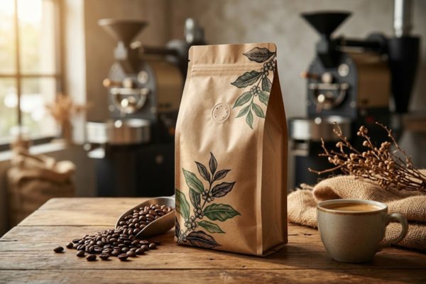 Những mẫu túi giấy kraft đựng cà phê mộc mạc, giữ trọn hương vị