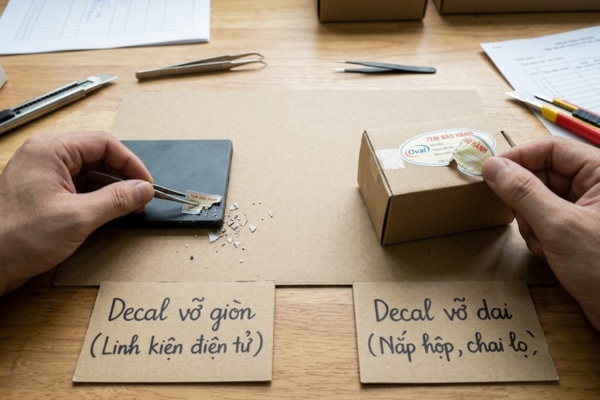 Chọn chất liệu trong quy trình in tem bảo hành