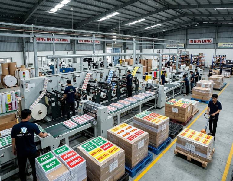 Quy trình in tem dán đánh dấu chuyên nghiệp