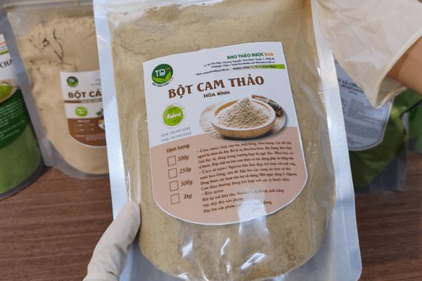 Tem nhãn bột cam thảo giá rẻ, mẫu đẹp