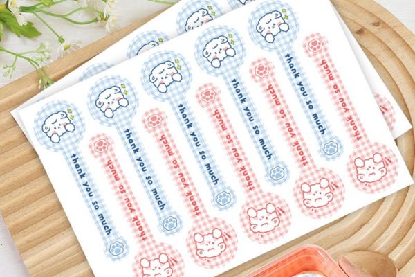 Tem niêm phong hộp bánh mẫu đẹp, chất lượng