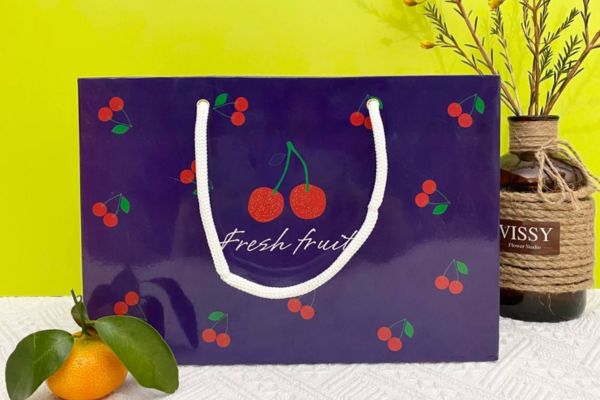 In túi giấy đựng cherry theo yêu cầu