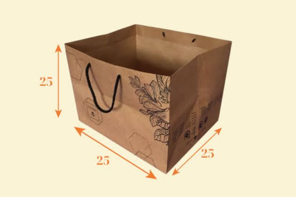 Túi giấy kraft đáy vuông giá rẻ, mẫu đẹp